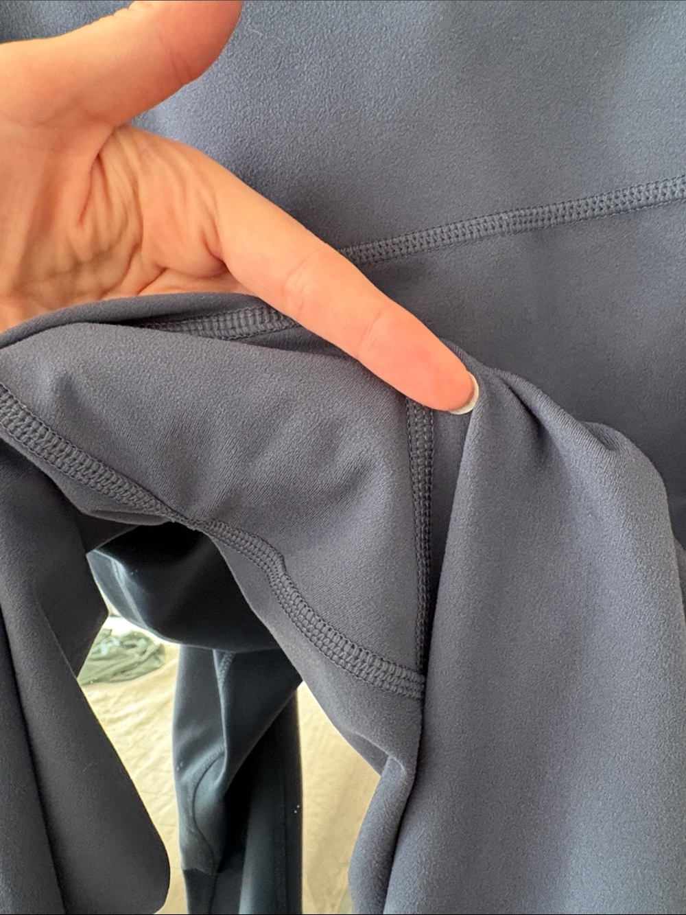Uniqlo Airism Slate Blue Leggings with Pockets - Picture 5 of 5